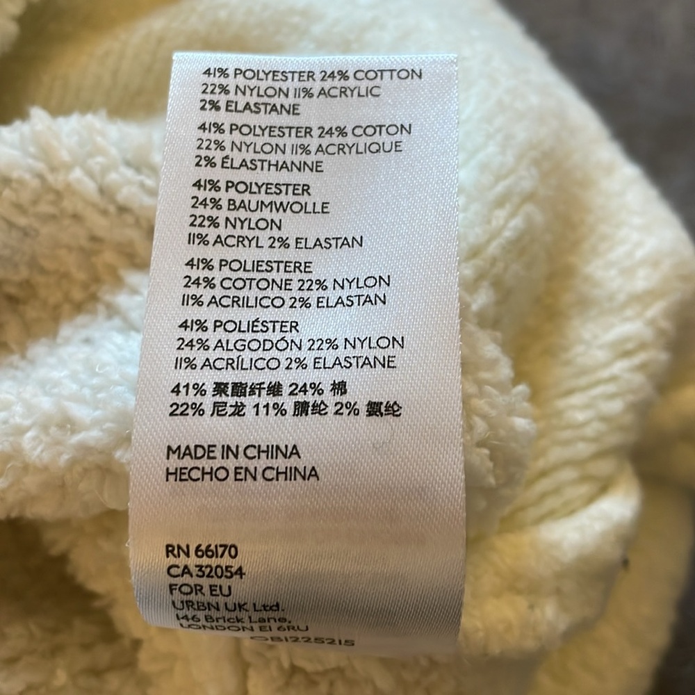 Anthropologie Pilcro Maia Cropped Quarter-Zip Pullover, White, Size S, EUC - Picture 8 of 8